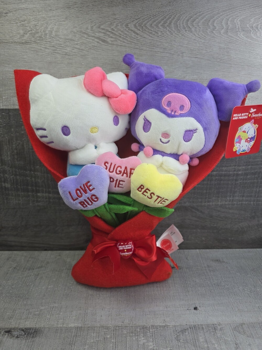 Sanrio Hello Kitty & Kuromi Valentine’s Plush Bouquet NEW bin17